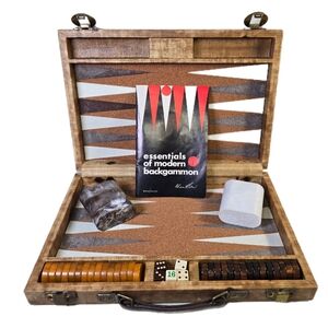 Vintage 70's Crisloid Marbled Butterscotch & Brown Bakelite Backgammon Set